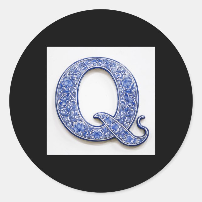Letter Q Sticker (Vorderseite)