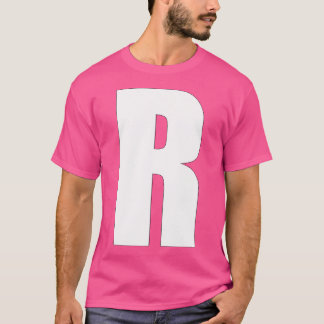 Letter R Bold White Hauptstadt R für Teamnamen ode T-Shirt