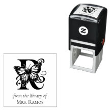 Letter R Butterfly Monogramm aus der Bibliothek