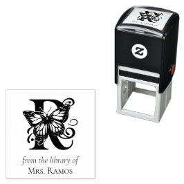 Letter R Butterfly Monogramm aus der Bibliothek Permastempel