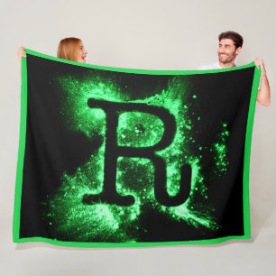Letter R Green Hauptstadt Alphabet Fleecedecke