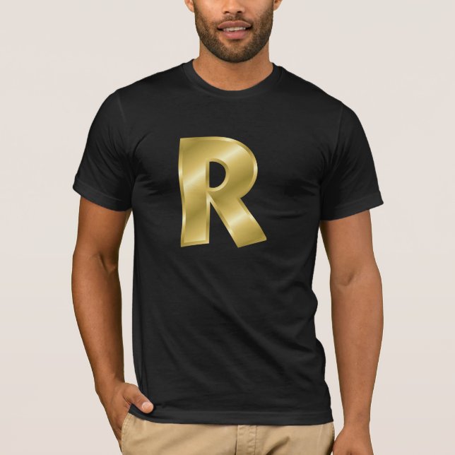 Letter R Men Basic Bella Leinwand T - Shirt (Vorderseite)