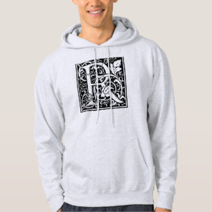 Letter R Mittelalterliche Monogram Art Nouveau Hoodie