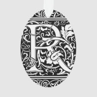 Letter R Mittelalterliche Monogram Art Nouveau