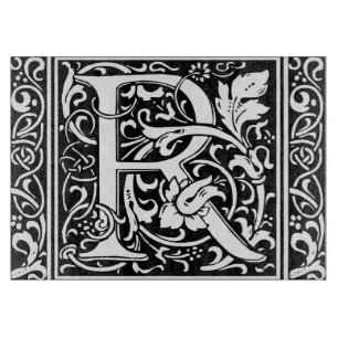 Letter R Mittelalterliche Monogram Art Nouveau Schneidebrett