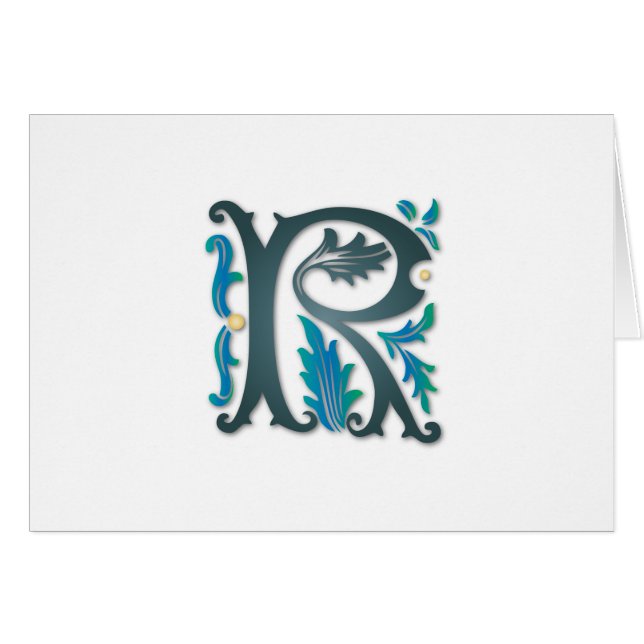 Letter R Monogram (Vorderseite (Horizontal))