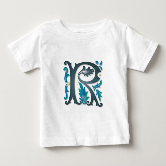 Letter R Monogram Baby T-shirt (Vorderseite)