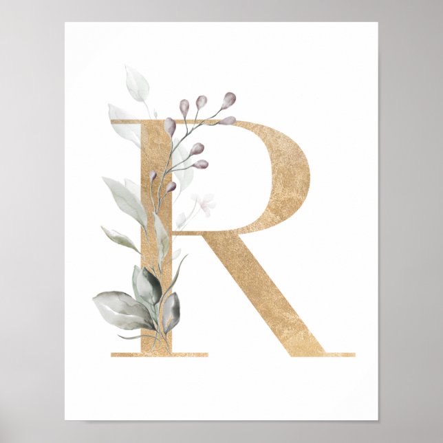Letter R Monogram Poster (Vorne)