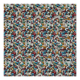 LETTER R STEREOGRAM 20"x20", Semi-Gloss, No Frame Poster