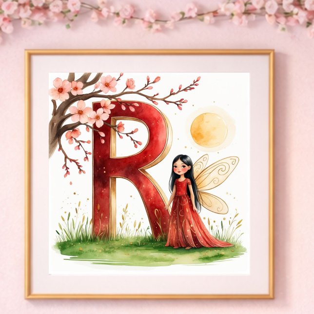 Letter R Sunrise Fairy Poster Golden Sun Alphabet  (Von Creator hochgeladen)