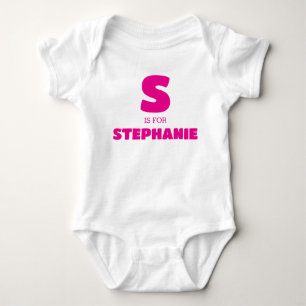 Letter S Baby Kleidung, Baby Name ein Stück Strampler