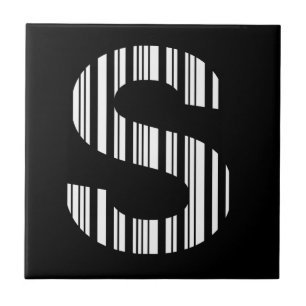 LETTER S BAR CODE Erstes erstes Barcode-Muster Fliese