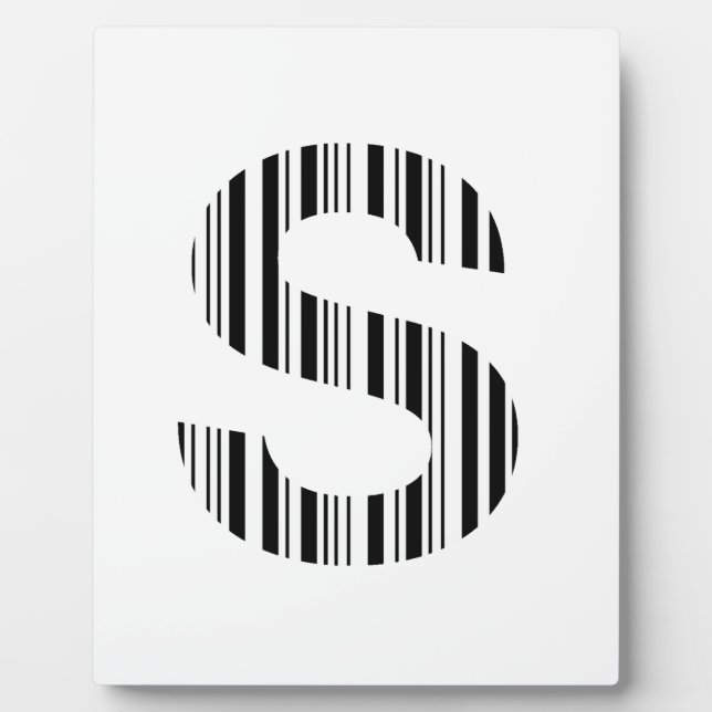 LETTER S BAR CODE Erstes erstes Barcode-Muster Fotoplatte (Vorderseite)