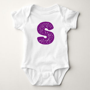 Letter S Design. Baby Strampler