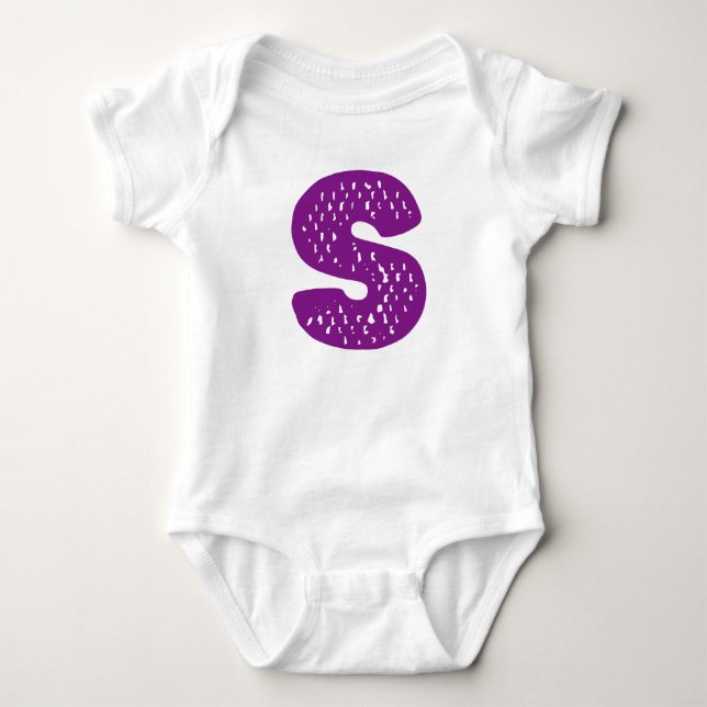 Letter S Design. Baby Strampler (Vorderseite)