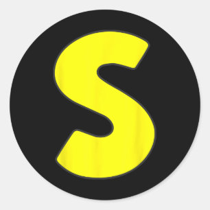 Letter S Funny Chipmunk Group Matching Halloween C Runder Aufkleber