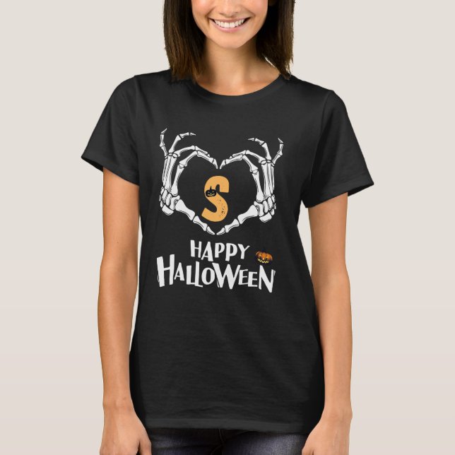 Letter S Funny Chipmunk Group Matching Halloween C T-Shirt (Vorderseite)