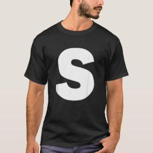 Letter S Hauptstadt Alphabet Monogram Initial T-Shirt