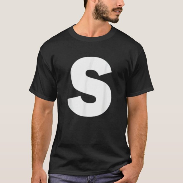 Letter S Hauptstadt Alphabet Monogram Initial T-Shirt (Vorderseite)