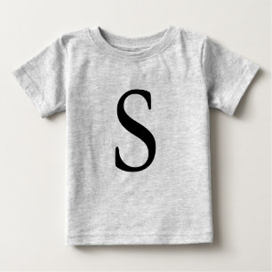 Letter S mit Monogramm schwarz Anfangswert t Shirt