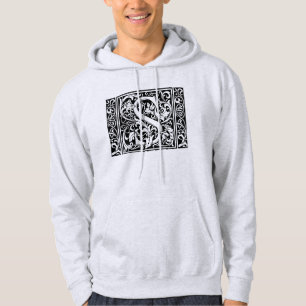Letter S mittelalterliches Monogramm Art Nouveau Hoodie