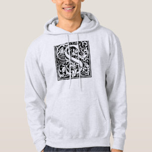 Letter S mittelalterliches Monogramm Art Nouveau Hoodie
