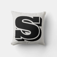 LETTER S MONOGRAM PILLOW