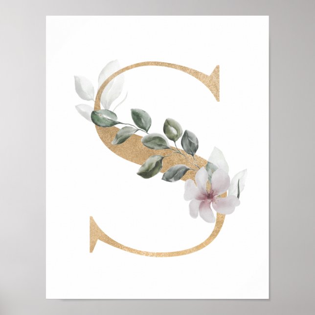 Letter S Monogram Poster (Vorne)