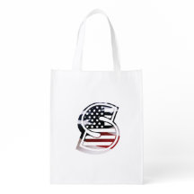 Letter S Monogram USA Flag
