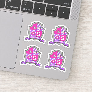 Letter S Monogramm individuelle Name Einhornabschi Aufkleber