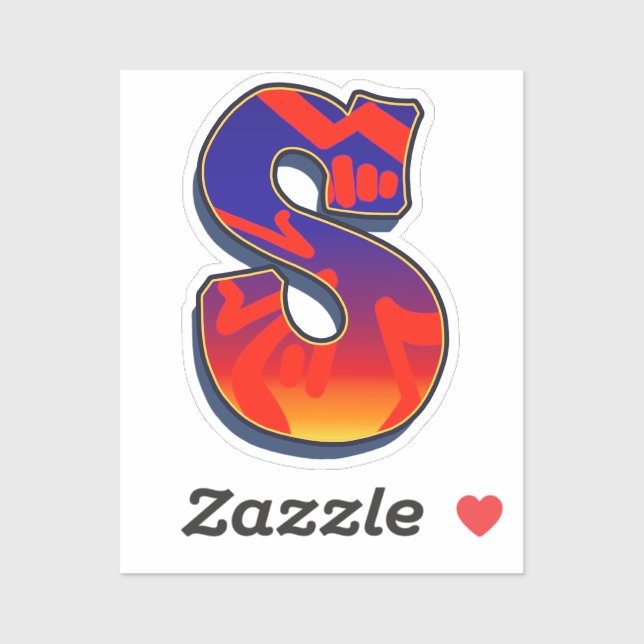 Letter S -  Night Sky Aufkleber (Blatt)