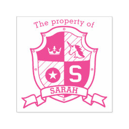 Letter S Wappen individuelle Name Einhorn Kinderbi Permastempel