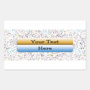 Letter Scramble Rechteckiger Aufkleber