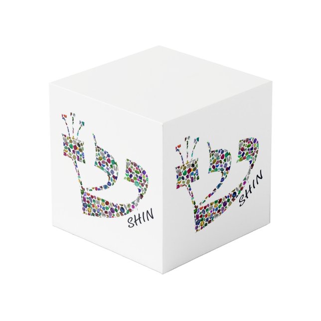 Letter Shin Würfel (Rückseite Schrägansicht)