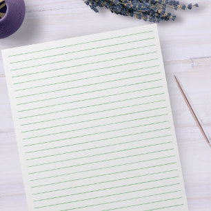 Letter Size 8,5" x 11" Grünbuch mit breiter Linie Notizblock