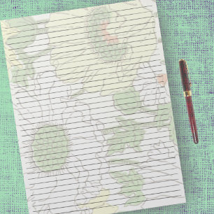 Letter Size 8,5" x 11" Uni Gelbe Blume Notizblock