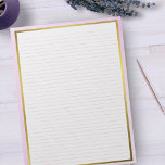 Letter Size 8,5" x 11" Uni rosa Linien Notizblock<br><div class="desc">Standardformatseiten - 8, 5" x 11" mit rosa Linien Uni auf jeder Seite für einfaches Schreiben - Ein beidseitig bedrucktes Notebook mit goldfarbenem Rahmen und trendy rosa Hintergrund</div>