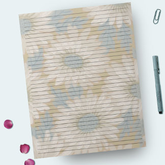 Letter Size 8.5 x 11 Uni Rule Dusty Blue Retro Notizblock