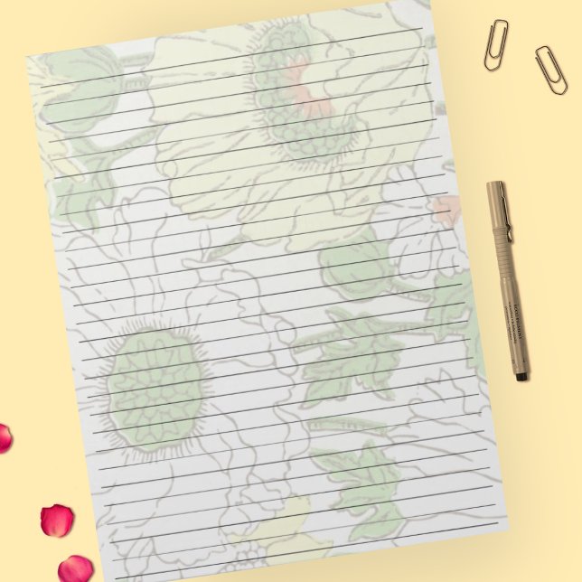 Letter Size 8,5 Zoll x 11 Zoll Gelbe Blume Notizblock (Von Creator hochgeladen)