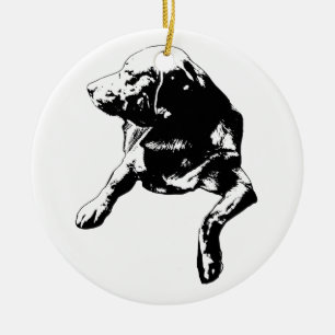 Letter Slot Hallo, Labrador Keepake Keramik Ornament