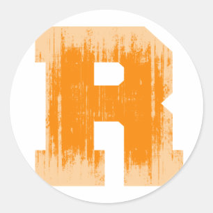 LETTER STOLZ R ORANGE VINTAGE.png Runder Aufkleber