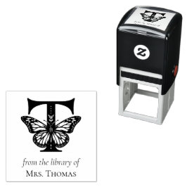 Letter T Butterfly Monogramm aus der Bibliothek Permastempel