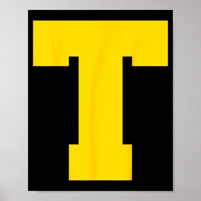 Letter T Christmas Thanksgiving Costume  Poster (Vorne)