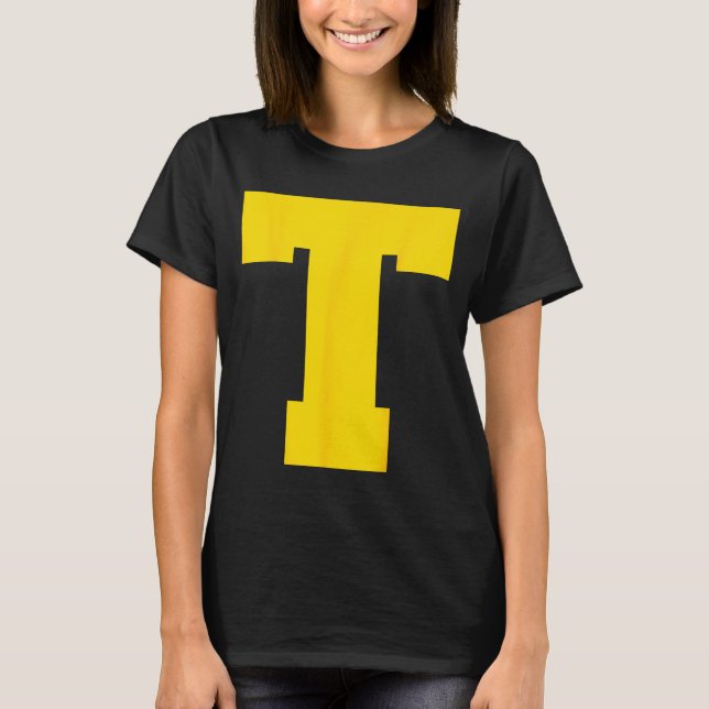 Letter T Christmas Thanksgiving Costume  T-Shirt (Vorderseite)