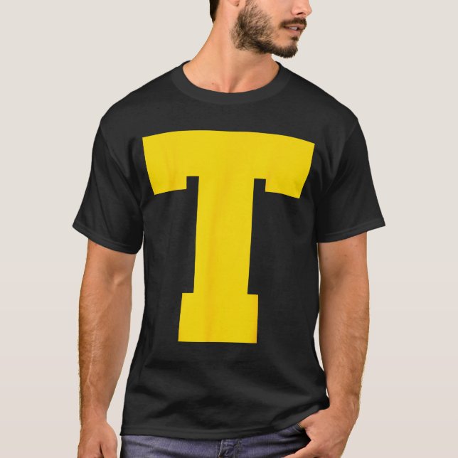Letter T Christmas Thanksgiving Costume  T-Shirt (Vorderseite)