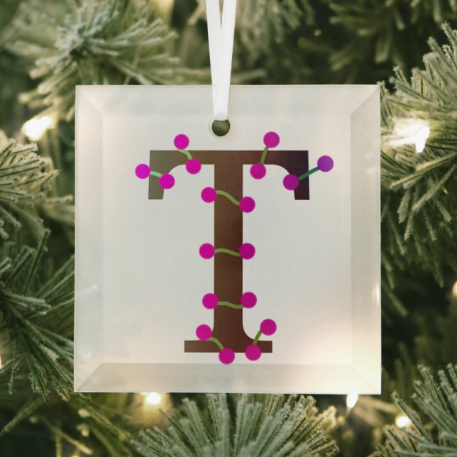 Letter T dekorative erste auf Ornament Aus Glas (Insitu)