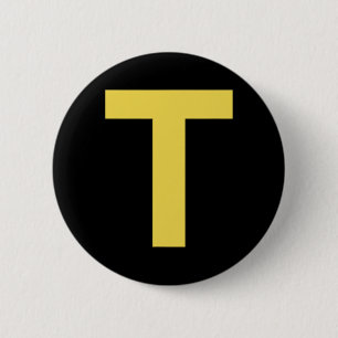 Letter T Fun Chipmunk Group Matching Halloween Cos Button