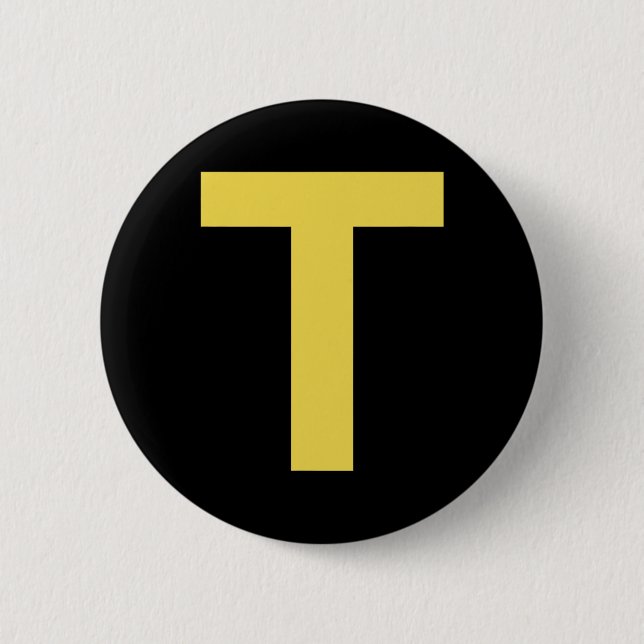 Letter T Fun Chipmunk Group Matching Halloween Cos Button (Vorderseite)