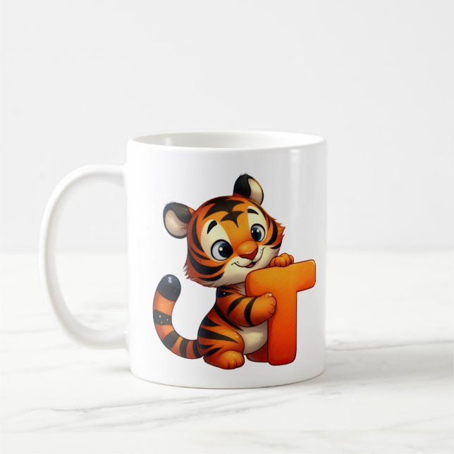 Letter T like Tiger Classic Tasse, 325 ml Kaffeetasse (Links)