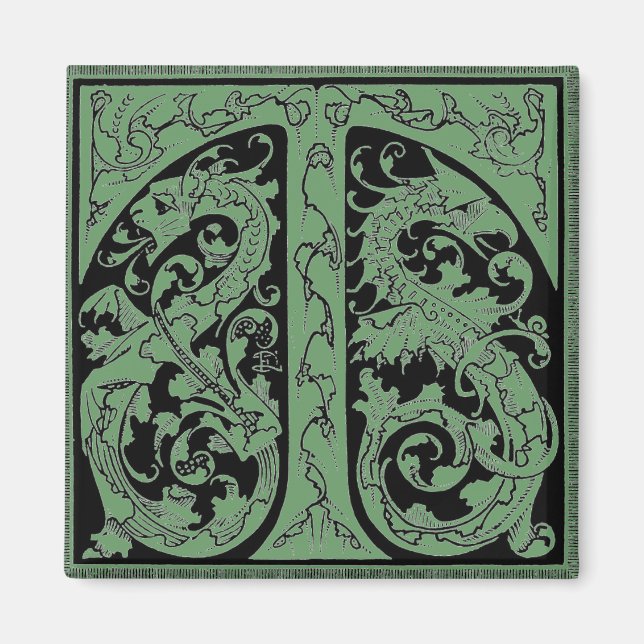 Letter T mit Dragons Magnet (Vorne)